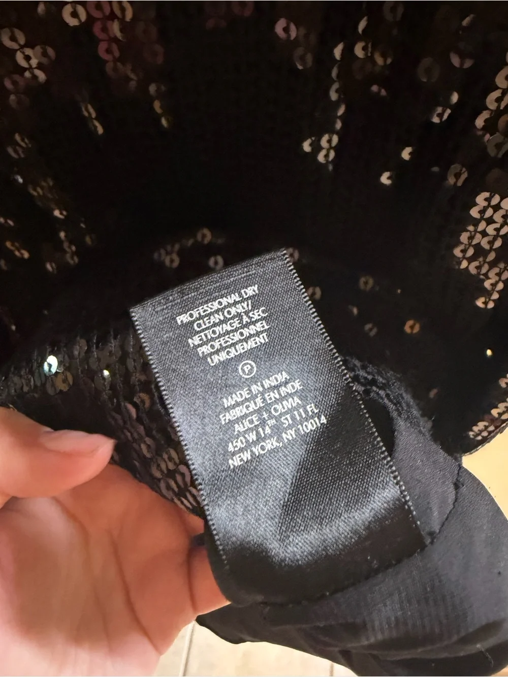 Alice + Olivia Black Sequin Shift Mini Dress